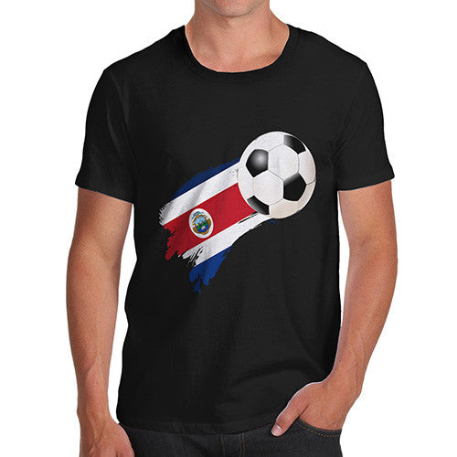 Costa Rica Football Flag Paint Splat Men's T-Shirt