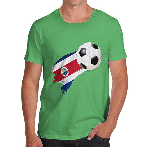 Costa Rica Football Flag Paint Splat Men's T-Shirt