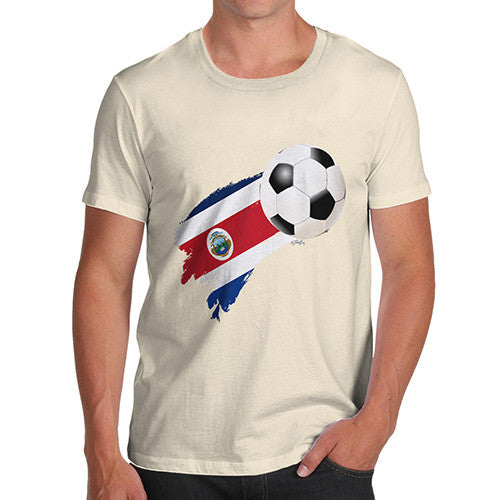 Costa Rica Football Flag Paint Splat Men's T-Shirt