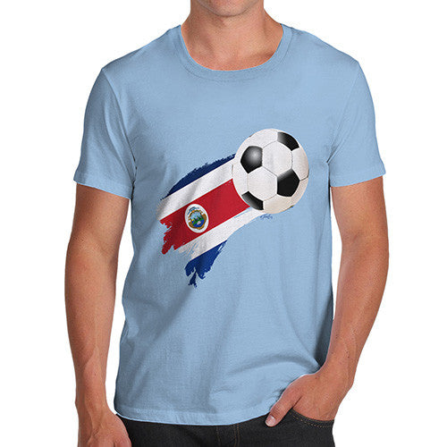 Costa Rica Football Flag Paint Splat Men's T-Shirt