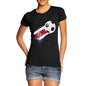 Costa Rica Football Flag Paint Splat Women's T-Shirt 