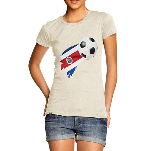 Costa Rica Football Flag Paint Splat Women's T-Shirt 