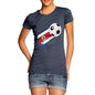 Costa Rica Football Flag Paint Splat Women's T-Shirt 