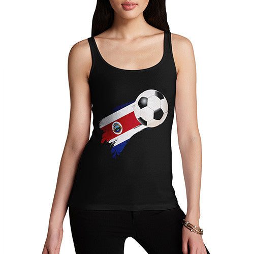 Costa Rica Football Flag Paint Splat Women's Tank Top