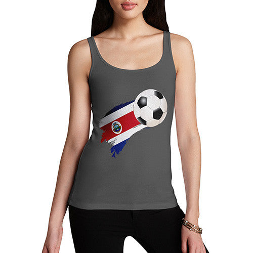 Costa Rica Football Flag Paint Splat Women's Tank Top
