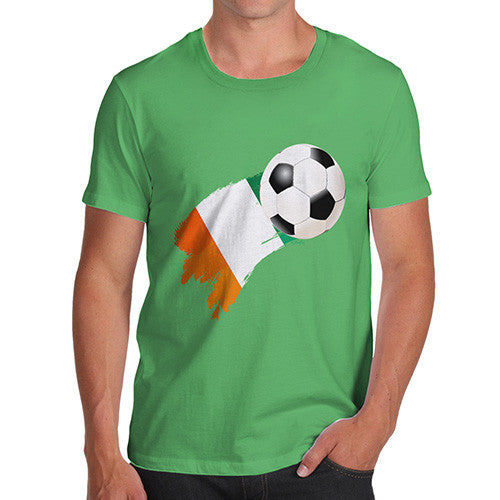 Ivory Coast Football Flag Paint Splat Men's T-Shirt