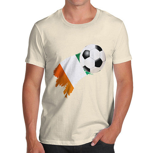 Ivory Coast Football Flag Paint Splat Men's T-Shirt