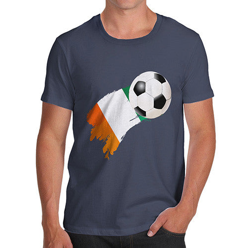 Ivory Coast Football Flag Paint Splat Men's T-Shirt