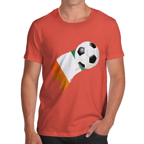 Ivory Coast Football Flag Paint Splat Men's T-Shirt