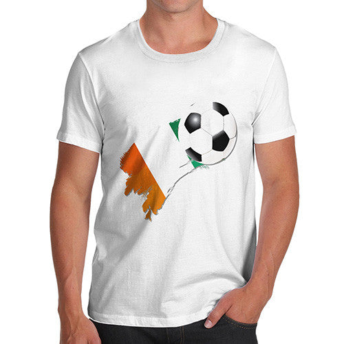 Ivory Coast Football Flag Paint Splat Men's T-Shirt