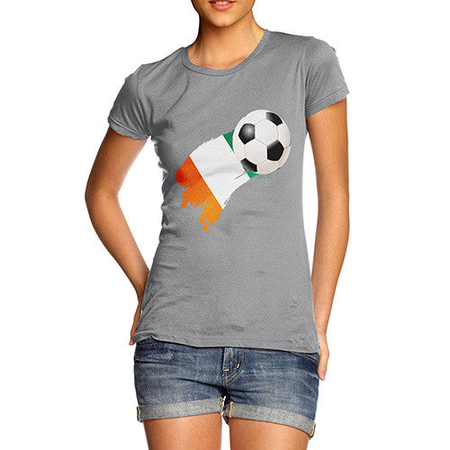 Ivory Coast Football Flag Paint Splat Women's T-Shirt 