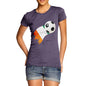 Ivory Coast Football Flag Paint Splat Women's T-Shirt 