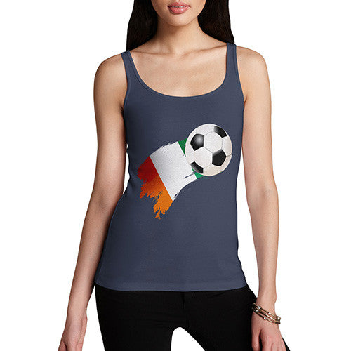 Ivory Coast Football Flag Paint Splat Women's Tank Top