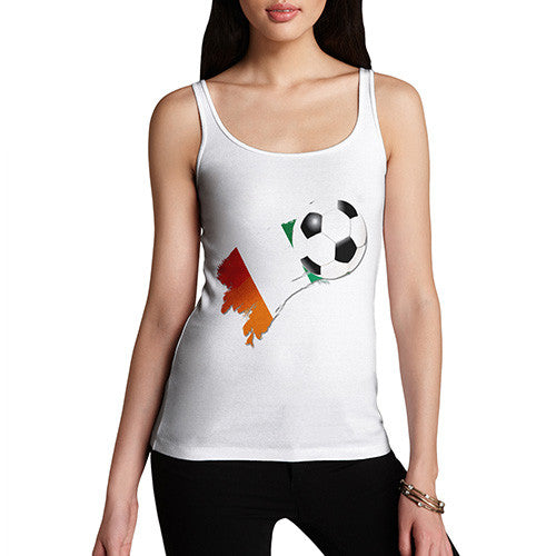 Ivory Coast Football Flag Paint Splat Women's Tank Top