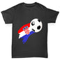 Croatia Football Flag Paint Splat Boy's T-Shirt