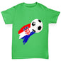 Croatia Football Flag Paint Splat Boy's T-Shirt