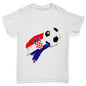 Croatia Football Flag Paint Splat Boy's T-Shirt