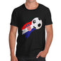 Croatia Football Flag Paint Splat Men's T-Shirt