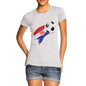 Croatia Football Flag Paint Splat Women's T-Shirt 