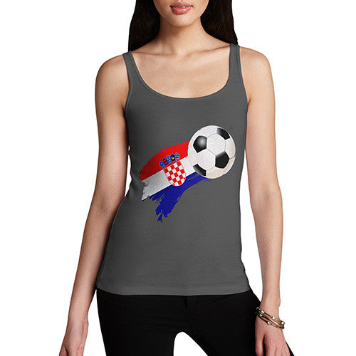 Croatia Football Flag Paint Splat Women's Tank Top