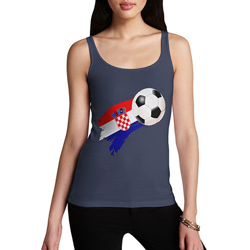 Croatia Football Flag Paint Splat Women's Tank Top