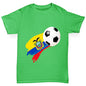 Ecuador Football Flag Paint Splat Boy's T-Shirt