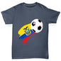 Ecuador Football Flag Paint Splat Boy's T-Shirt