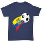 Ecuador Football Flag Paint Splat Boy's T-Shirt