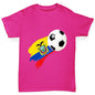 Ecuador Football Flag Paint Splat Girl's T-Shirt 