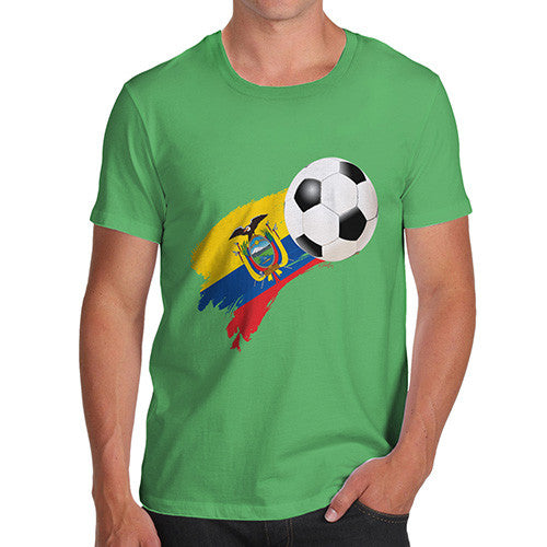 Ecuador Football Flag Paint Splat Men's T-Shirt