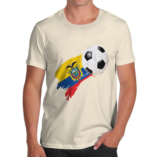 Ecuador Football Flag Paint Splat Men's T-Shirt