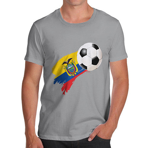 Ecuador Football Flag Paint Splat Men's T-Shirt