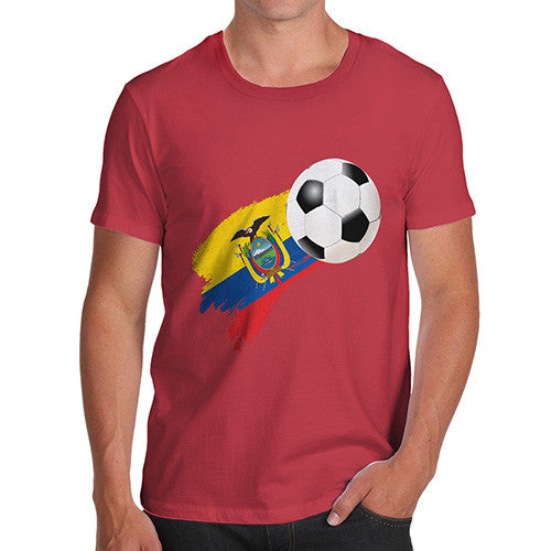 Ecuador Football Flag Paint Splat Men's T-Shirt