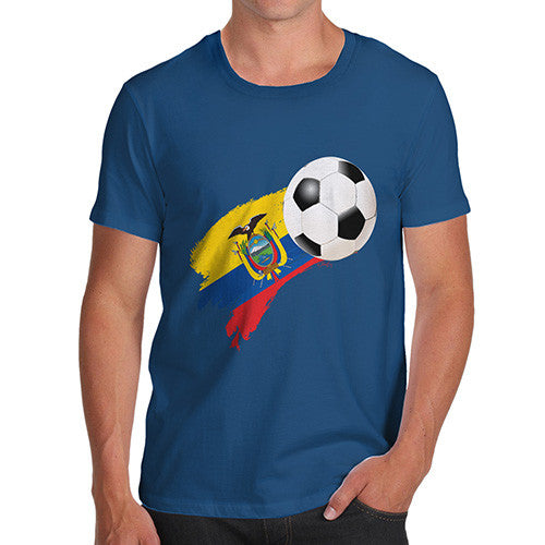 Ecuador Football Flag Paint Splat Men's T-Shirt