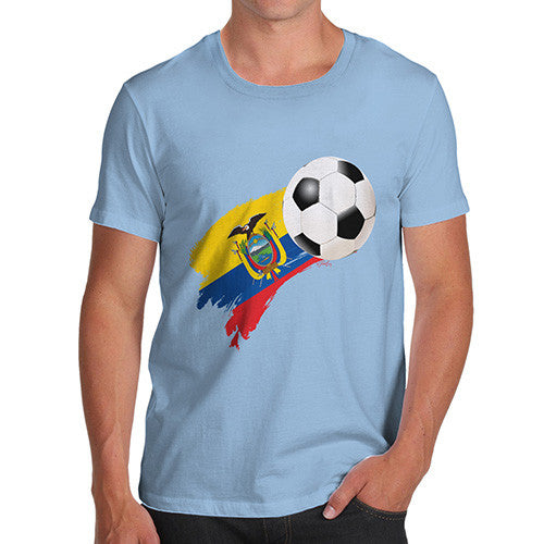 Ecuador Football Flag Paint Splat Men's T-Shirt