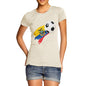 Ecuador Football Flag Paint Splat Women's T-Shirt 