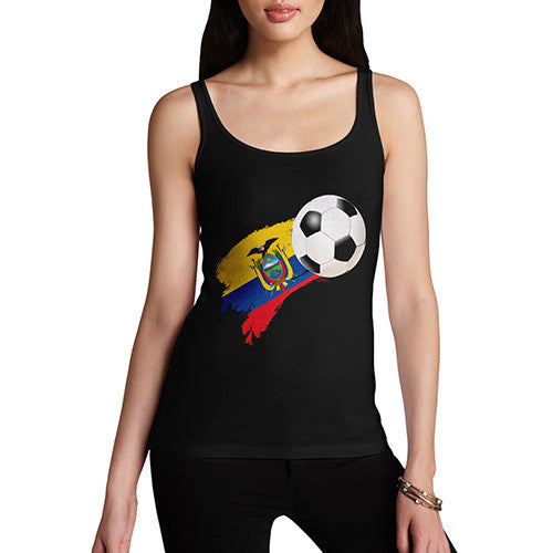 Ecuador Football Flag Paint Splat Women's Tank Top