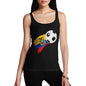 Ecuador Football Flag Paint Splat Women's Tank Top