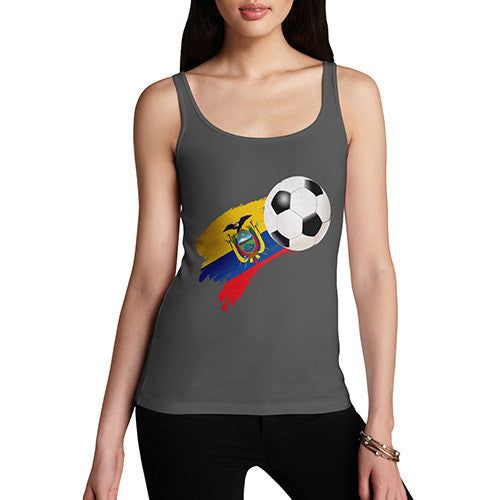 Ecuador Football Flag Paint Splat Women's Tank Top