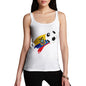 Ecuador Football Flag Paint Splat Women's Tank Top