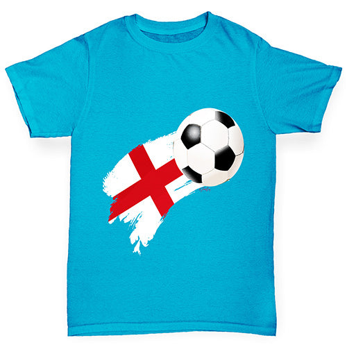 England Football Flag Paint Splat Boy's T-Shirt