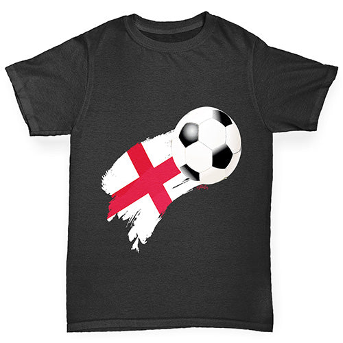 England Football Flag Paint Splat Boy's T-Shirt