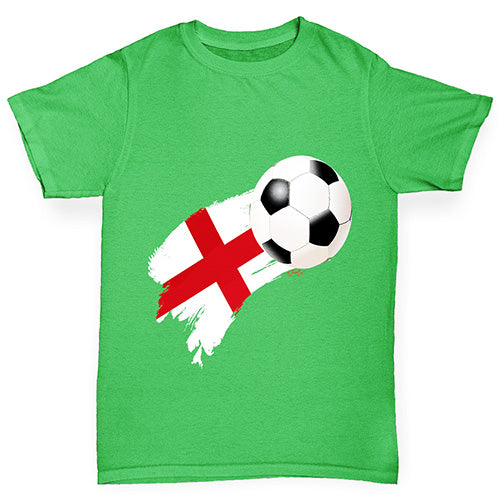 England Football Flag Paint Splat Boy's T-Shirt