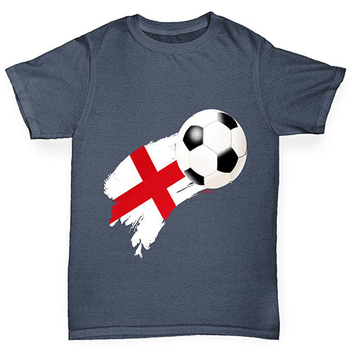 England Football Flag Paint Splat Boy's T-Shirt