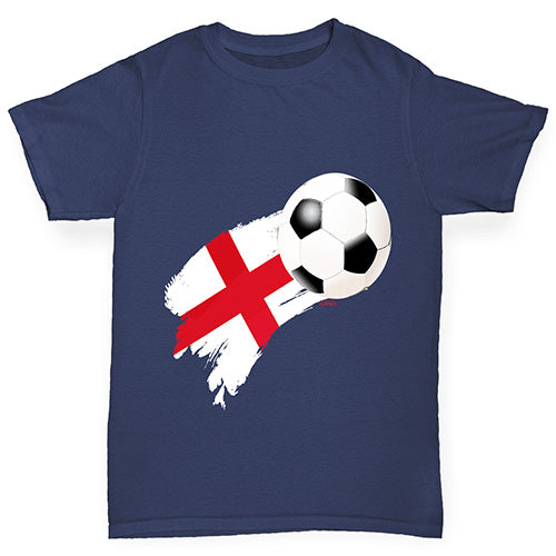 England Football Flag Paint Splat Boy's T-Shirt