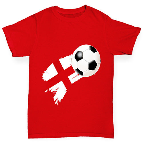 England Football Flag Paint Splat Boy's T-Shirt