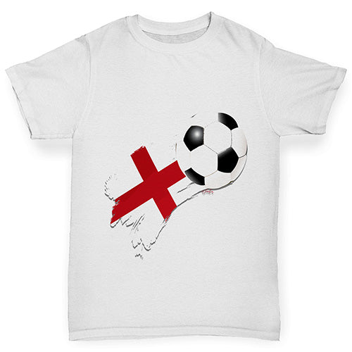 England Football Flag Paint Splat Boy's T-Shirt