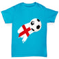 England Football Flag Paint Splat Girl's T-Shirt 