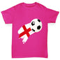 England Football Flag Paint Splat Girl's T-Shirt 