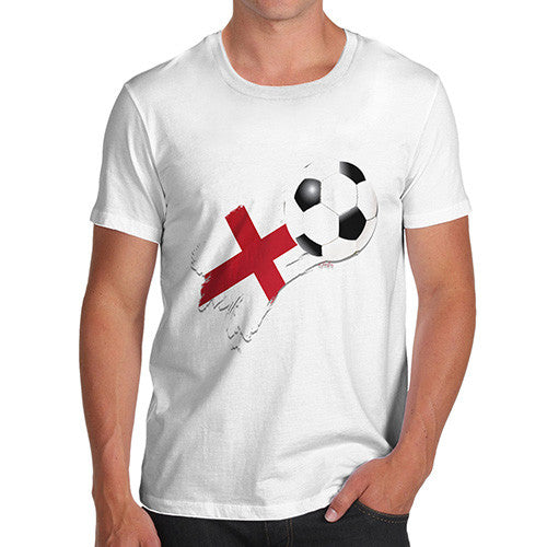 England Football Flag Paint Splat Men's T-Shirt